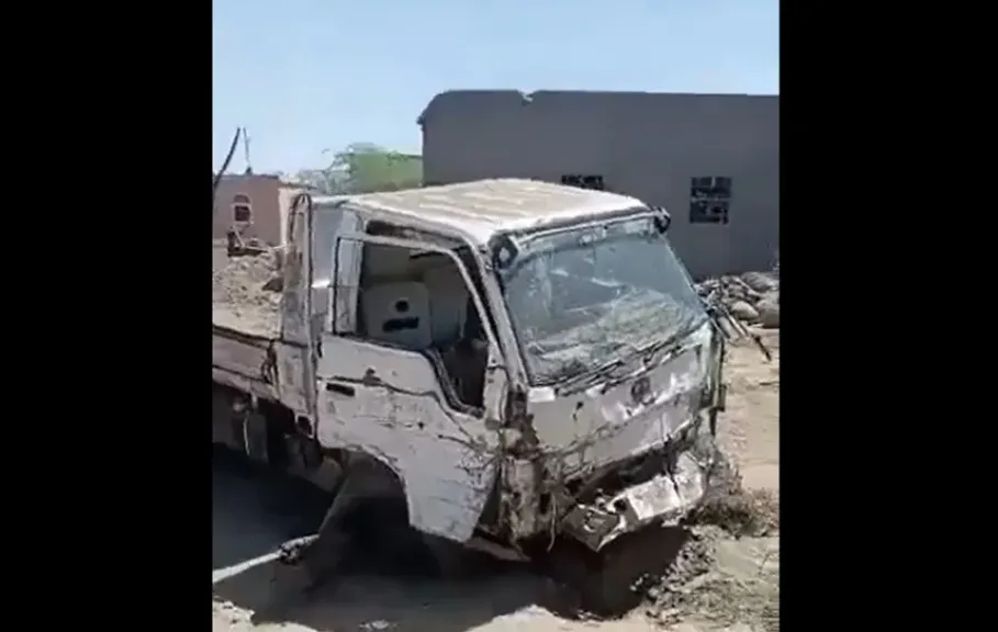 نجاة موطن من الموت واعطاب مركبته اثر انفجار لغم حوثي بريف تعز